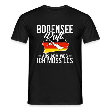 See Konstanz Bodensee - Männer T-Shirt - Schwarz - Vorne - AI Model Male 178 light (178cm)