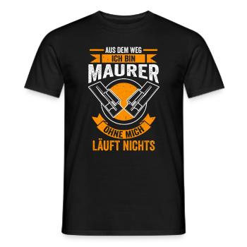 Maurer Baustelle Handwerker - Männer T-Shirt - Schwarz - Vorne - AI Model Male 178 light (178cm)