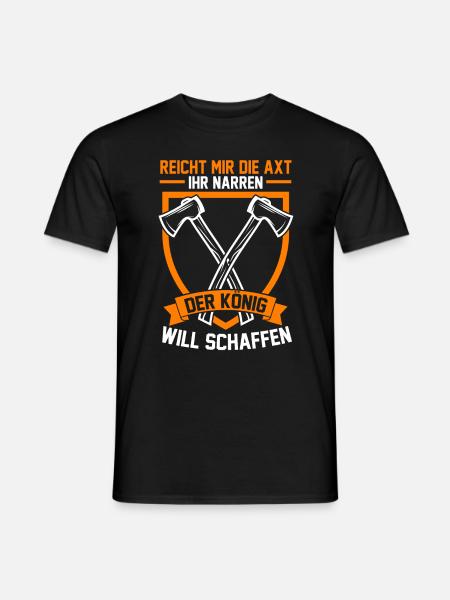 Holzfäller Axt Baumfäller Holzarbeiter - Männer T-Shirt - Schwarz