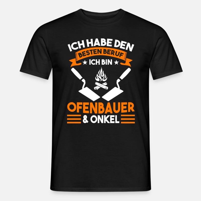 Ofenbauer Onkel Kaminbauer - Männer T-Shirt - Schwarz