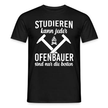 Ofenbauer Kaminbauer Ofenbaumeister - Männer T-Shirt - Schwarz - Vorne - AI Model Male 178 light (178cm)