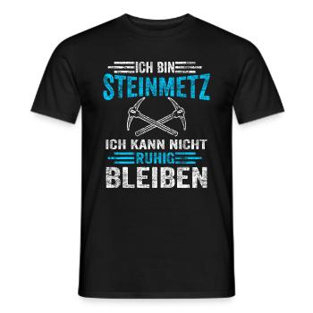 Ich bin Steinmetz - Männer T-Shirt - Schwarz - Vorne - AI Model Male 178 light (178cm)