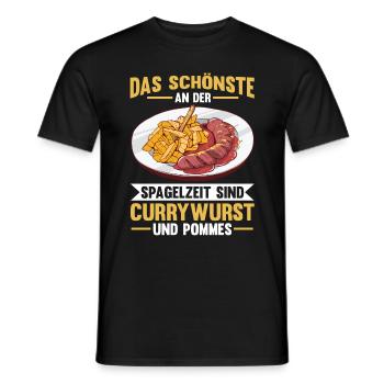Currywurst - Männer T-Shirt - Schwarz - Vorne - AI Model Male 178 light (178cm)