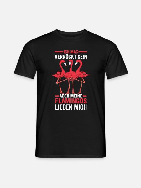 Lustige Sprüche Flamingo - Männer T-Shirt - Schwarz