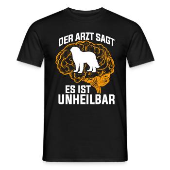 DerArzt sagt es ist unheilbar Hund - Männer T-Shirt - Schwarz - Vorne - AI Model Male 178 light (178cm)