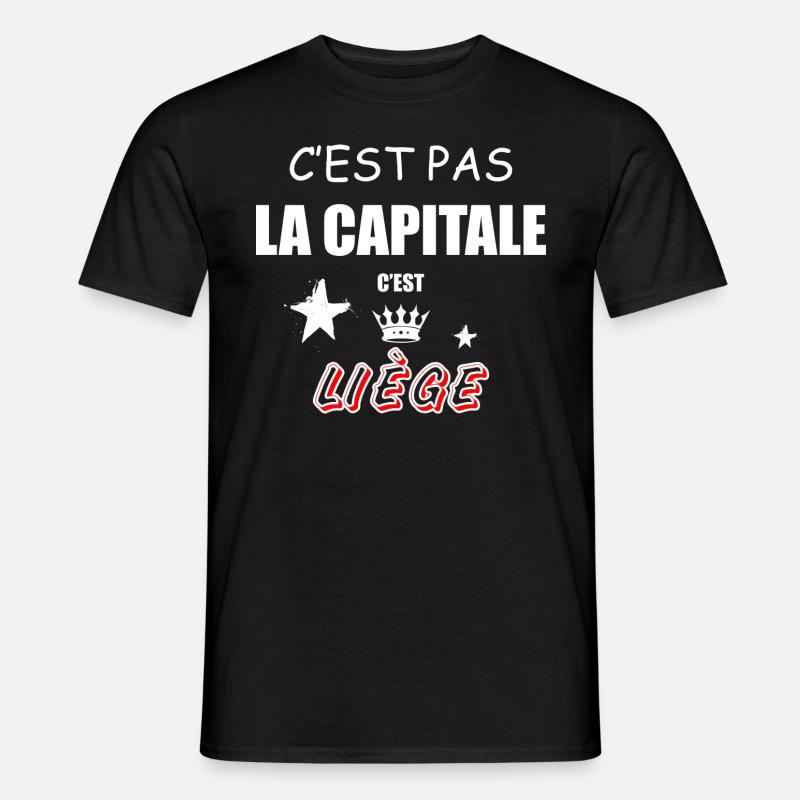 C'est Pas La Capitale C'est Liège - T-shirt homme - noir