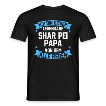 Shar Peipapa Shar Pei Papa - Männer T-Shirt - Schwarz - Vorne - AI Model Male 178 light (178cm)