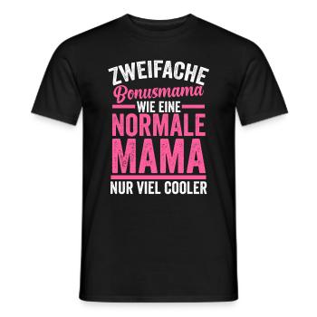 Zweifache Bonusmama - Männer T-Shirt - Schwarz - Vorne - AI Model Male 178 light (178cm)