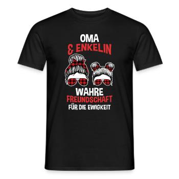 Oma und Enkelin - Männer T-Shirt - Schwarz - Vorne - AI Model Male 178 light (178cm)