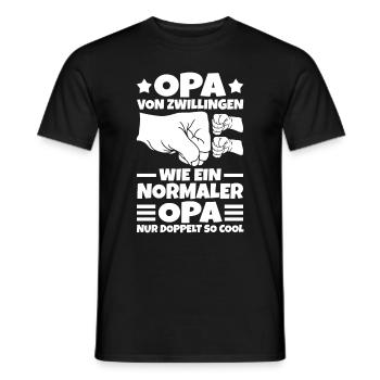 Uropa Großvater Opa Zwillings Opa - Männer T-Shirt - Schwarz - Vorne - AI Model Male 178 light (178cm)