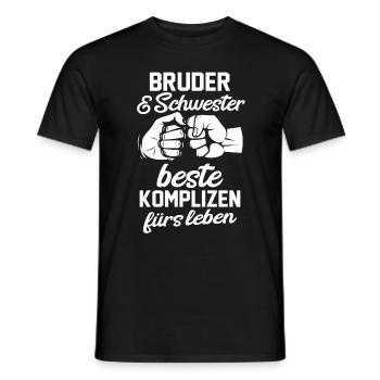 Bruder und Schwester - Männer T-Shirt - Schwarz - Vorne - AI Model Male 178 light (178cm)