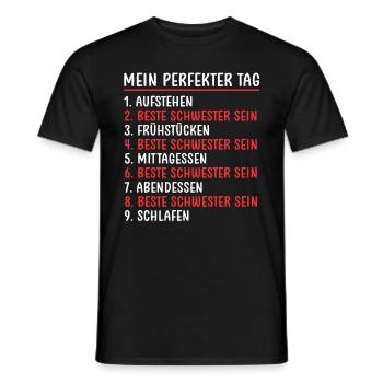 Beste Schwester - Männer T-Shirt - Schwarz - Vorne - AI Model Male 178 light (178cm)
