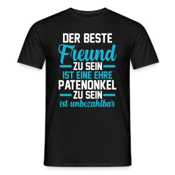 Patenonkel - Männer T-Shirt - Schwarz - Vorne - AI Model Male 178 light (178cm)