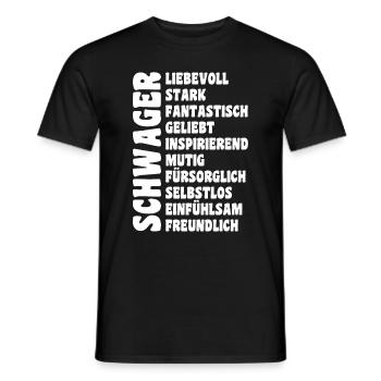 Schwager - Männer T-Shirt - Schwarz - Vorne - AI Model Male 178 light (178cm)
