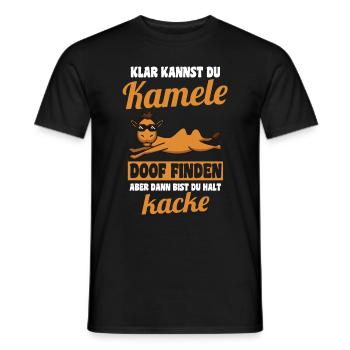 Kamele Kamel - Männer T-Shirt - Schwarz - Vorne - AI Model Male 178 light (178cm)