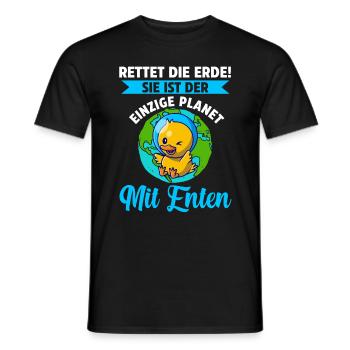 Umweltschutz Ente Tierschutz Enten - Männer T-Shirt - Schwarz - Vorne - AI Model Male 178 light (178cm)