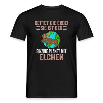 Umweltschutz Tierschutz Elch - Männer T-Shirt - Schwarz - Vorne - AI Model Male 178 light (178cm)