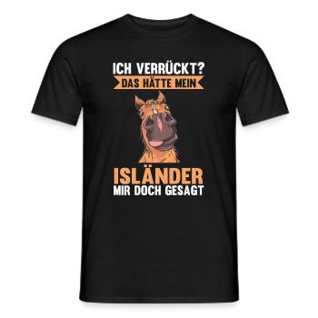 Pferdebesitzer Reiten Pferd Isländer - Männer T-Shirt - Schwarz - Vorne - AI Model Male 178 light (178cm)