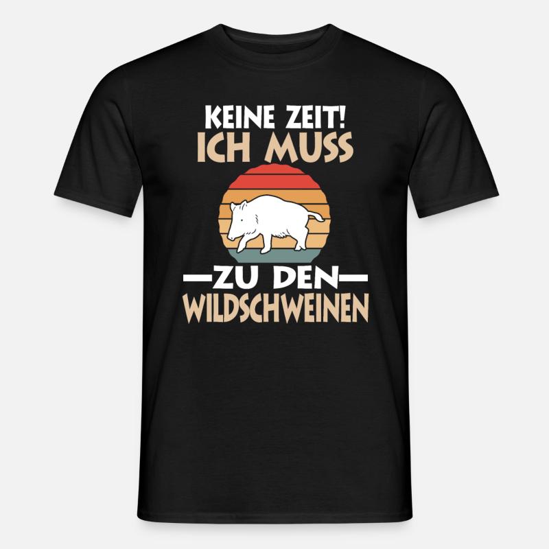 Wildschwein - Männer T-Shirt - Schwarz