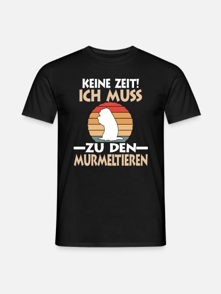 Murmeltier - Männer T-Shirt - Schwarz