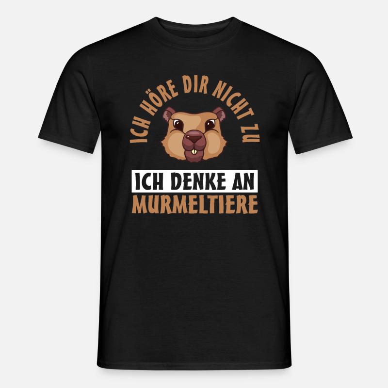 Murmeltier - Männer T-Shirt - Schwarz