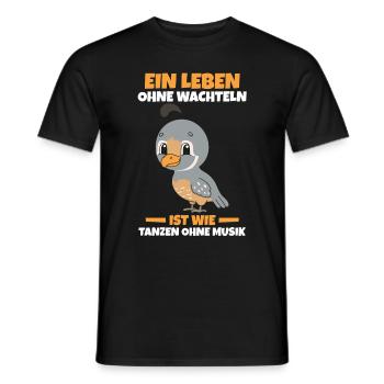 Wachteln Wachtel - Männer T-Shirt - Schwarz - Vorne - AI Model Male 178 light (178cm)