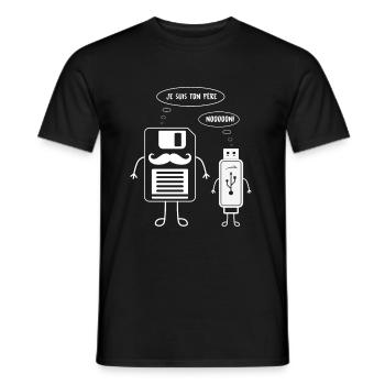 Informatique humour | Je suis ton père nooon ! - T-shirt homme - noir - Devant - AI Model Male 178 light (178cm)