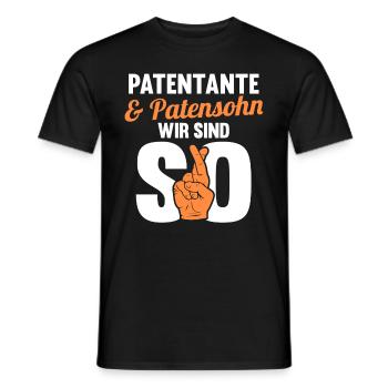 Patentante Patin Taufe Patenkind Patensohn - Männer T-Shirt - Schwarz - Vorne - AI Model Male 178 light (178cm)