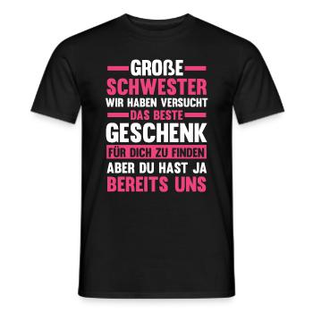 Schwestern Geschwister Schwester - Männer T-Shirt - Schwarz - Vorne - AI Model Male 178 light (178cm)