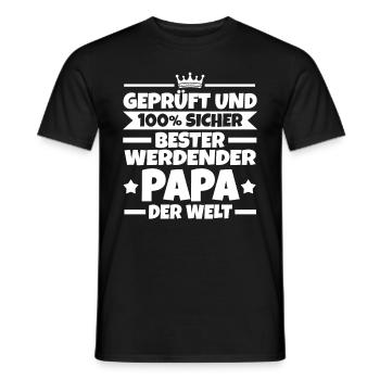 Werdender Papa - Männer T-Shirt - Schwarz - Vorne - AI Model Male 178 light (178cm)