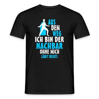 Nachbar - Männer T-Shirt - Schwarz - Vorne - AI Model Male 178 light (178cm)
