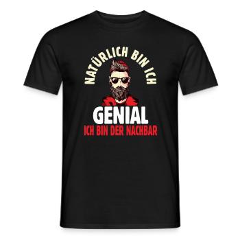 Nachbar - Männer T-Shirt - Schwarz - Vorne - AI Model Male 178 light (178cm)