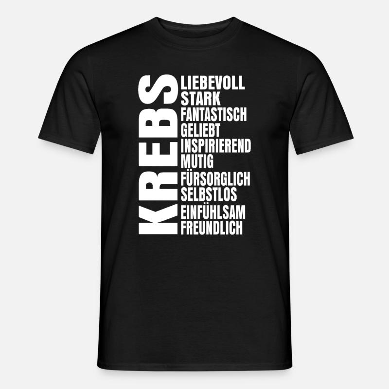 Sternzeichen Krebs - Männer T-Shirt - Schwarz