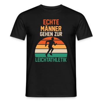 Leichtathletik - Männer T-Shirt - Schwarz - Vorne - AI Model Male 178 light (178cm)