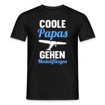 Modellfliegen Papa Vater Vatertag Modellflieger - Männer T-Shirt - Schwarz - Vorne - AI Model Male 178 light (178cm)