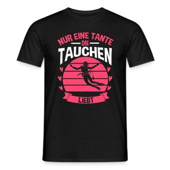Tauchen Tante Tauchlehrer Taucher - Männer T-Shirt - Schwarz - Vorne - AI Model Male 178 light (178cm)