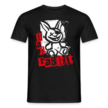 Bad Rabbit - Freches Häschen Kaninchen Hase - Männer T-Shirt - Schwarz - Vorne - AI Model Male 178 light (178cm)