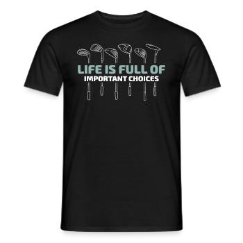 Wähle deinen Golfschläger - Männer T-Shirt - Schwarz - Vorne - AI Model Male 178 light (178cm)