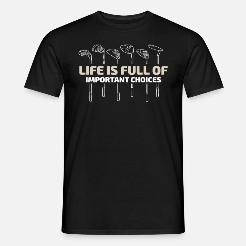 Golf Golfschläger - Männer T-Shirt - Schwarz