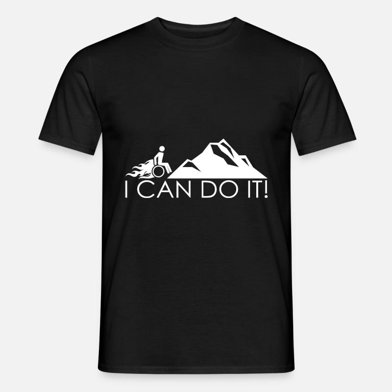 Rollstuhl Behinderung - Männer T-Shirt - Schwarz