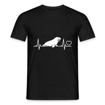 Walross - Männer T-Shirt - Schwarz - Vorne - AI Model Male 178 light (178cm)