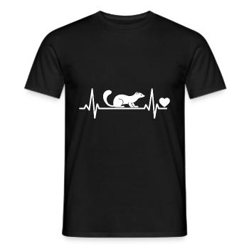 Wiesel - Männer T-Shirt - Schwarz - Vorne - AI Model Male 178 light (178cm)
