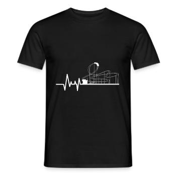 Achterbahn - Männer T-Shirt - Schwarz - Vorne - AI Model Male 178 light (178cm)