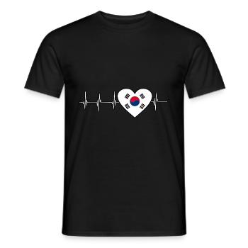 Südkorea - Männer T-Shirt - Schwarz - Vorne - AI Model Male 178 light (178cm)