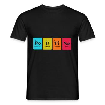 Kanadische Poutine Pommes Frites Mittagessen - Männer T-Shirt - Schwarz - Vorne - AI Model Male 178 light (178cm)