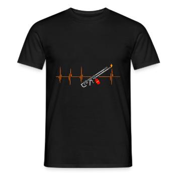 Flammenwerfer Schneeräumung Geschenk - Männer T-Shirt - Schwarz - Vorne - AI Model Male 178 light (178cm)