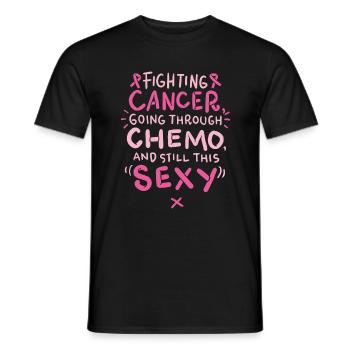 Cancer Fight Fuck Cancer Gift - Men's T-Shirt - black - Front - AI Model Male 178 light (178cm)