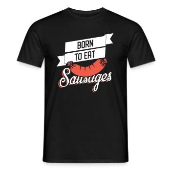 Saucisses - T-shirt homme - noir - Devant - AI Model Male 178 light (178cm)