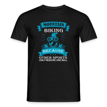 Mountainbiking - Männer T-Shirt - Schwarz - Vorne - AI Model Male 178 light (178cm)