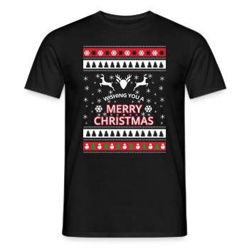 Ugly Christmas Joyeux Noël - T-shirt homme - noir - Devant - AI Model Male 178 light (178cm)
